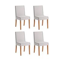 Conjunto 4 Cadeiras para Sala de Jantar Barcelona Cinza - Tre Mobili