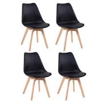 Conjunto 4 Cadeiras para Sala de Jantar Eames Leda Estofada Conjunto 4 Cadeiras para Sala de Jantar Eames Leda Estofada