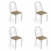 Conjunto 4 Cadeiras para Sala de Jantar Holanda Metal Conjunto 4 Cadeiras para Sala de Jantar Holanda Metal