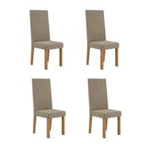 Conjunto 4 Cadeiras para Sala de Jantar Nice Marrom/Mel/Caramelo Conjunto 4 Cadeiras para Sala de Jantar Nice Marrom/Mel/Caramelo