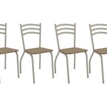 Conjunto 4 Cadeiras para Sala de Jantar Portugal Metal