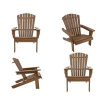 Conjunto 4 Cadeiras Pavão Adirondack Madeira Eucalipto Conjunto 4 Cadeiras Pavão Adirondack Madeira Eucalipto