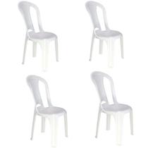 Conjunto 4 Cadeiras Plástico Sem Braço Búzios 78cm Alt Tramontina 154kg