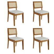 Conjunto 4 Cadeiras Rainha em Madeira Maciça