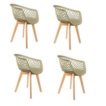Conjunto 4 Cadeiras Web Pp Fendi Wood