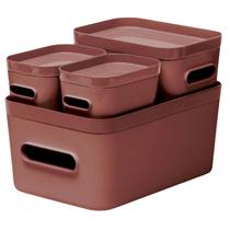Conjunto 4 Caixas Organizadoras Cor Sortido Plastico Resistente