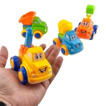 Conjunto 4 Caminhões brinquedo fricção construção obra