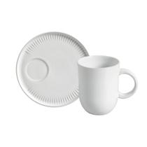 Conjunto 4 Canecas Coup Grandes 330ml Com Pires Cerâmica Porto Brasil -