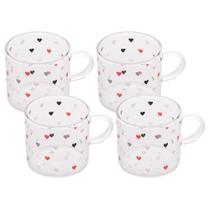 Conjunto 4 Canecas em Vidro Borossilicato 100ml CO2314819