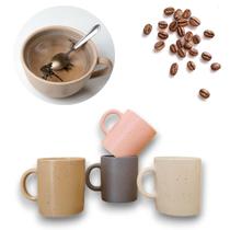 Conjunto 4 Canecas Pequenas 90Ml Linha Orgânica Café Chá Conjunto 4 Canecas Pequenas 90Ml Linha Orgânica Café Chá