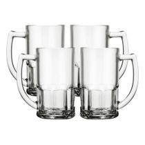 Conjunto 4 Canecas Vidro 320 ML Linha Vitamina Cervejas Bar