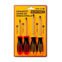 Conjunto 4 chave de fenda / philips bom-3111