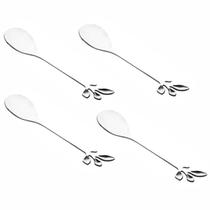 Conjunto 4 Colheres Aço Inox para Café / Chá Prateado