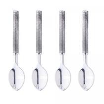 Conjunto 4 Colheres de Aço Inox Espiral Wolff