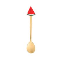 Conjunto 4 Colheres de Chá de Aço Inox Fruit Dourado 28873 - Wolff Conjunto 4 Colheres de Chá de Aço Inox Fruit Dourado 28873 - Wolff