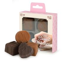 Conjunto 4 com aroma de chocolate Erasers Genuine Fred Sweet Mistakes