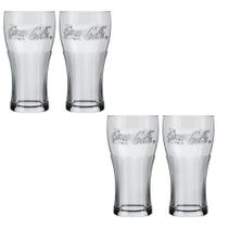 Conjunto 4 Copo de Vidro 470ML Coca-Cola Transparente Nadir Conjunto 4 Copo de Vidro 470ML Coca-Cola Transparente Nadir