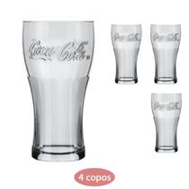 Conjunto 4 Copos 470ml Vidro Coca Cola Nadir Suco Agua