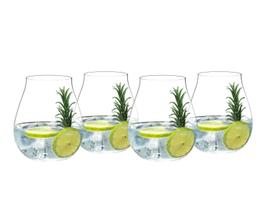 Conjunto 4 Copos Cristal Riedel Bar Gin Tônica Drink Vinho