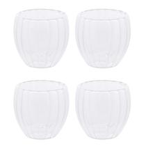 Conjunto 4 Copos de Café Parede Dupla de Vidro Borossilicato Classic 80ml Lyor Conjunto 4 Copos de Café Parede Dupla de Vidro Borossilicato Classic 80ml Lyor