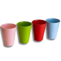 Conjunto 4 Copos De Melamina Colorido 430ml Para Bebidas Água Sucos Refrigerantes Coquetéis Wolff Conjunto 4 Copos De Melamina Colorido 430ml Para Bebidas Água Sucos Refrigerantes Coquetéis Wolff