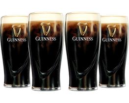 Conjunto 4 Copos Guinness Para Cerveja e Chopp - 600ml - Diageo Licenciado
