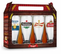 Conjunto 4 copos munich - cervejas internacionais - Brasfoot Conjunto 4 copos munich - cervejas internacionais - Brasfoot