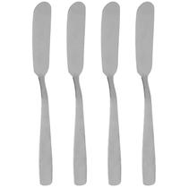Conjunto 4 espátulas para manteiga em aço inox 15x1,5x1