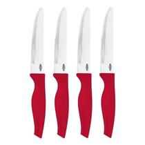 Conjunto 4 Facas Para Churrasco Jumbo Cross Vermelho Brinox