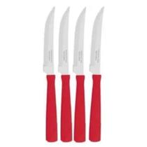 Conjunto 4 Facas Serra Churrasco Inox New Kolor Tramontina Conjunto 4 Facas Serra Churrasco Inox New Kolor Tramontina