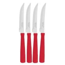 Conjunto 4 Facas Serra Churrasco Inox New Kolor Tramontina
