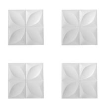 Conjunto 4 formas 3d molde gesso floral 30x30cm Conjunto 4 formas 3d molde gesso floral 30x30cm