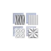 Conjunto 4 formas 3d molde gesso