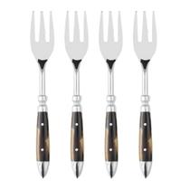 Conjunto 4 Garfos para Petisco de Aço Inox com Cabo de Resina 13,5cm Wolff