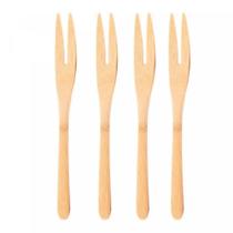 Conjunto 4 Garfos para Petisco de Bambu 18cm