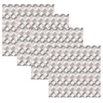 Conjunto 4 Guardanapos Tecido Algodão Home Geométrico 40x40