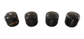 Conjunto 4 Knobs De Metal Preto Guitarra / Baixo - Andaluz