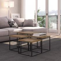 Conjunto 4 Mesas Laterais Cube Linha Complementos