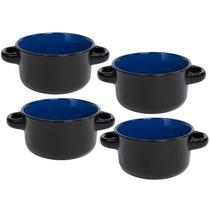Conjunto 4 Mini Panelinha Cocottes Com Alça Cerâmica Forno