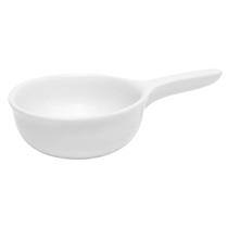 Conjunto 4 Mini Panelinha de Porcelana Branca C/ Cabo 50ml Conjunto 4 Mini Panelinha de Porcelana Branca C/ Cabo 50ml