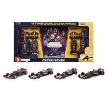 Conjunto 4 Miniaturas Formula 1 Red Bull - Verstappen 4x World Champion - Bburago - 1/43