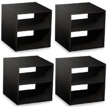 Conjunto 4 Nichos Cubo com 1 Prateleira Montana Kit Cubos Baby Espresso Móveis Preto Conjunto 4 Nichos Cubo com 1 Prateleira Montana Kit Cubos Baby Espresso Móveis Preto