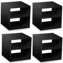 Conjunto 4 Nichos Cubo com 1 Prateleira Montana Kit Cubos Baby Espresso Móveis Preto Conjunto 4 Nichos Cubo com 1 Prateleira Montana Kit Cubos Baby Espresso Móveis Preto