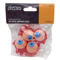 Conjunto 4 Olhos Vermelhos Halloween Play&Fun Conjunto 4 Olhos Vermelhos Halloween Play&Fun