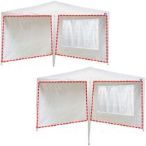 Conjunto 4 Parede Ráfia Branco 3x3m Para Gazebo - Mor Conjunto 4 Parede Ráfia Branco 3x3m Para Gazebo - Mor