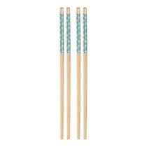 Conjunto 4 Pares de Hashis Sunflower 24cm x 1cm Azul Bambu