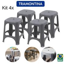 Conjunto 4 PeÇas Banquetas PrÁticas Resistente Tramontina