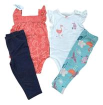 Conjunto 4 Pecas Body Calca Carters Menina -