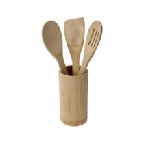 Conjunto 4 Peças em Bambu 3 Utensílios e 1 Base Dynasty - Full Fit Conjunto 4 Peças em Bambu 3 Utensílios e 1 Base Dynasty - Full Fit