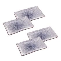 Conjunto 4 Peças Prato Sushi Koji Wolff Porcelana Conjunto 4 Peças Prato Sushi Koji Wolff Porcelana